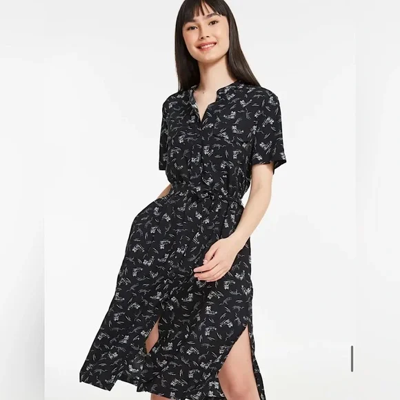 Joe Fresh Black and White Shirtdress - NWOT - Picture 2 of 10